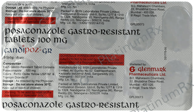 Candipoz GR 100mg Tablet 10s