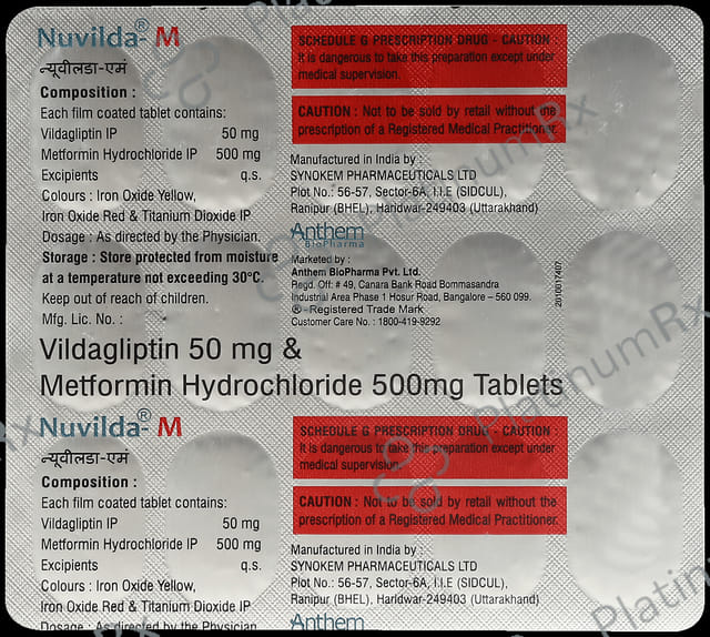 Nuvilda M 500/50mg Tablet 15s