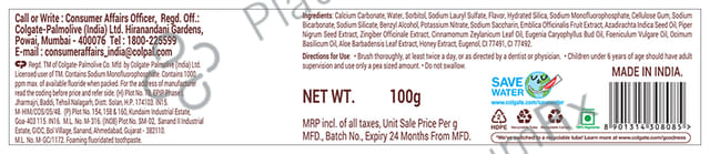 Colgate Swarna Vedshakti Toothpaste 100gm