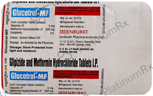 Glucotrol MF 5/500mg Tablet 10s