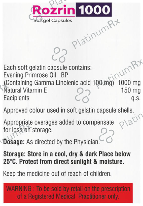 Rozrin 1000/150mg Softgel Capsule 10s