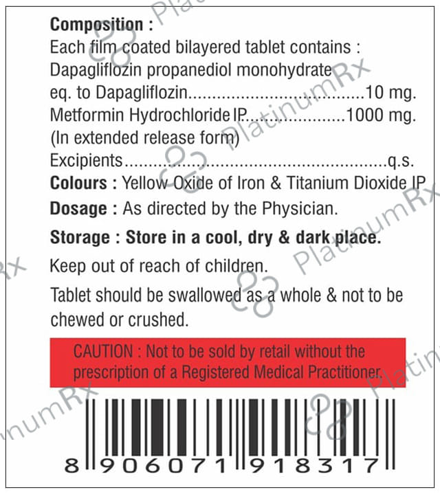 Dapafyzin-M 10/1000 Tablet ER