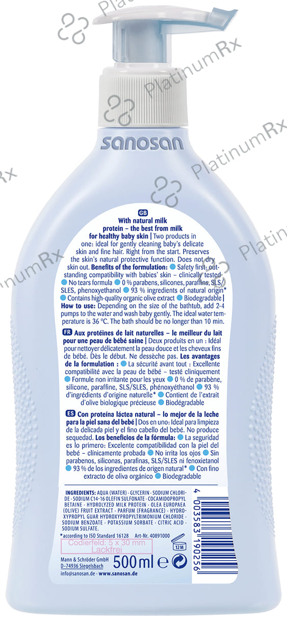 Sanosan Baby Bath & Shampoo 500ml