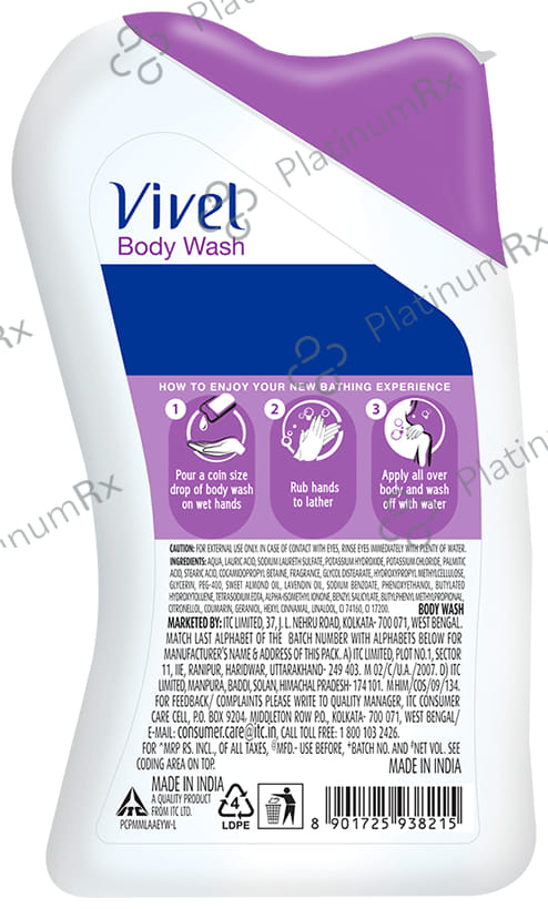 Vivel Lavender + Almond Oil Body Wash 100 ml