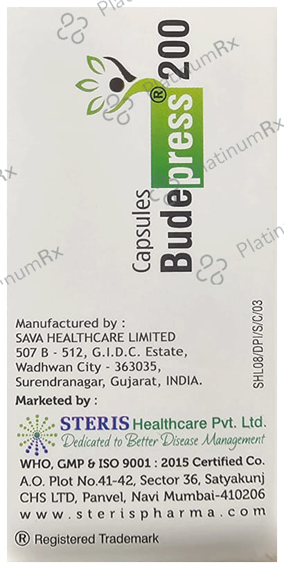 Budepress 200/6mcg Capsule 30s