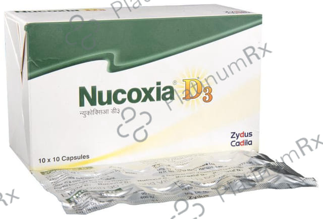Nucoxia D3 90mg/600IU Capsule 10s