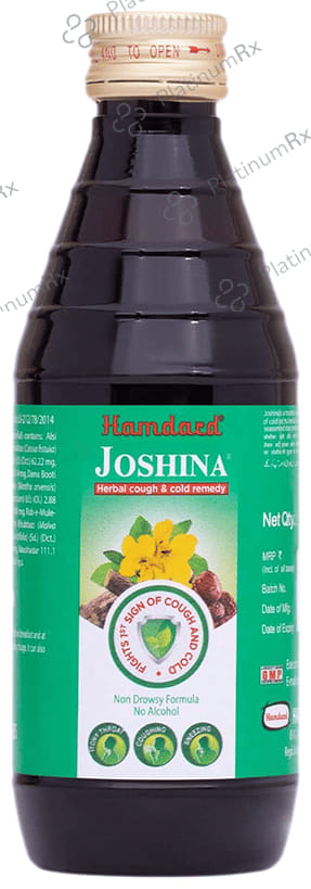 Hamdard Joshina Herbal Cough & Cold Syrup - Non-Drowsy Formula & No Alcohol 200 ml