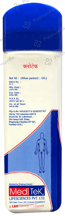 Clotek Antifungal Dusting Powder (100gm Each) 1 Bottle