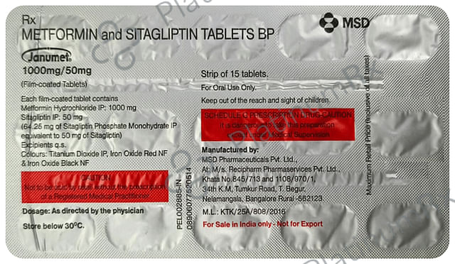 Janumet 50/1000mg Tablet 15s