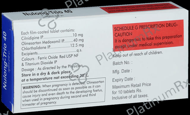 Nulong Trio 40/10/12.5mg Tablet 10s