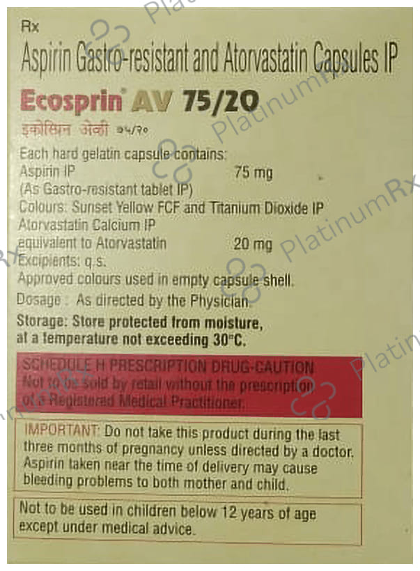 Ecosprin AV 20/75mg Capsule 10s