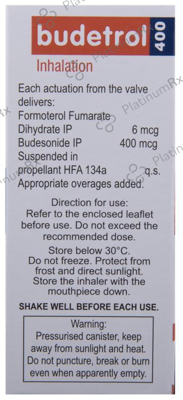 Budetrol 400/6mcg Inhaler 120MDI