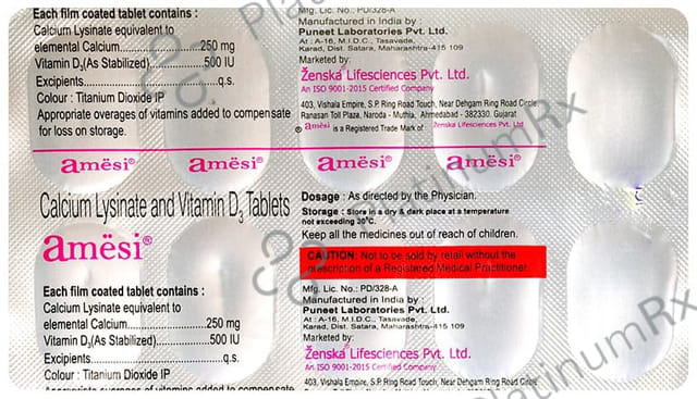 Amesi 250mg/500IU Tablet 10s