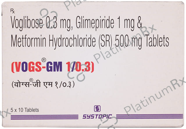 Vogs GM 1/500/0.3mg Tablet 10s