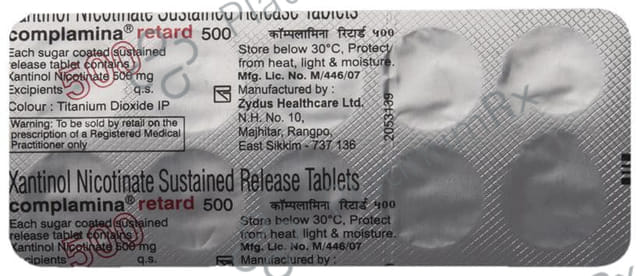Complamina Retard 500mg Tablet SR 10s