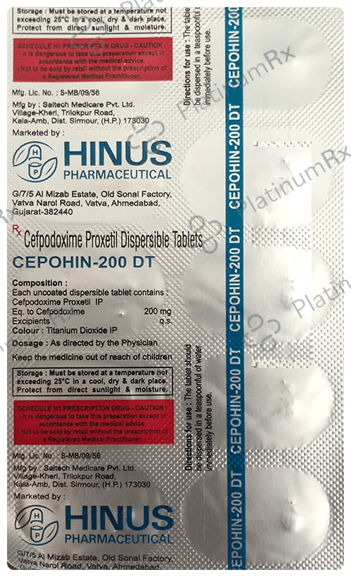 Cepohin 200 DT Tablet