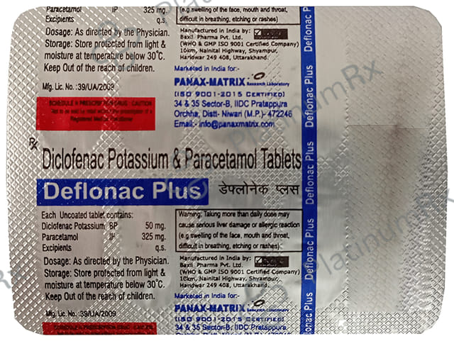 Deflonac Plus 325/50mg Tablet 10s