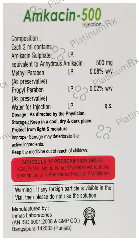 Amkacin 500mg Injection 2ml