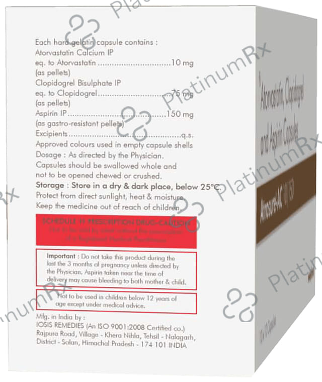 Atrosure AC 10/150/75mg Capsule 10s