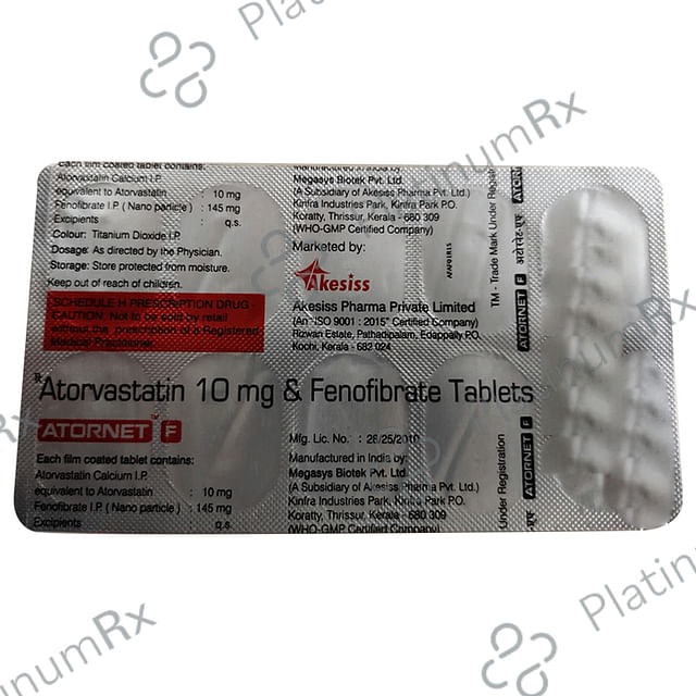 Atornet F 10/145mg Tablet 10s