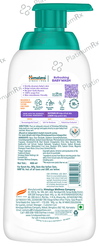 Himalaya Baby Wash Refreshing 400 ml
