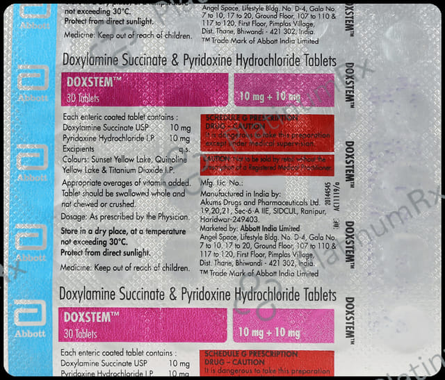 Doxstem 10/10mg Tablet 30s