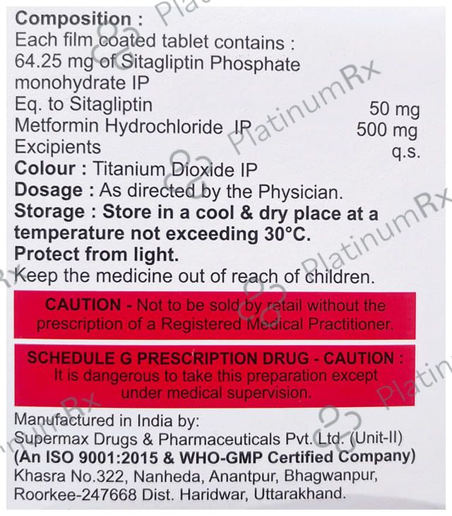 Erisita 500/50mg M Tablet 10s