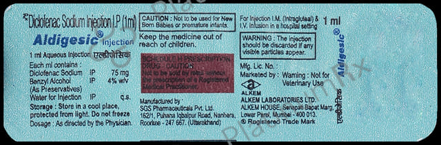 Aldigesic 75mg Injection 1ml
