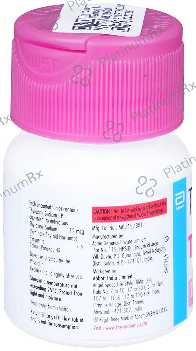 Thyronorm 112mcg Tablet 120s