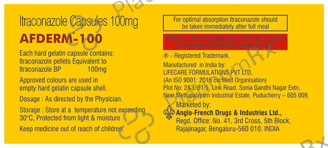 Afderm 100mg Capsule 7s