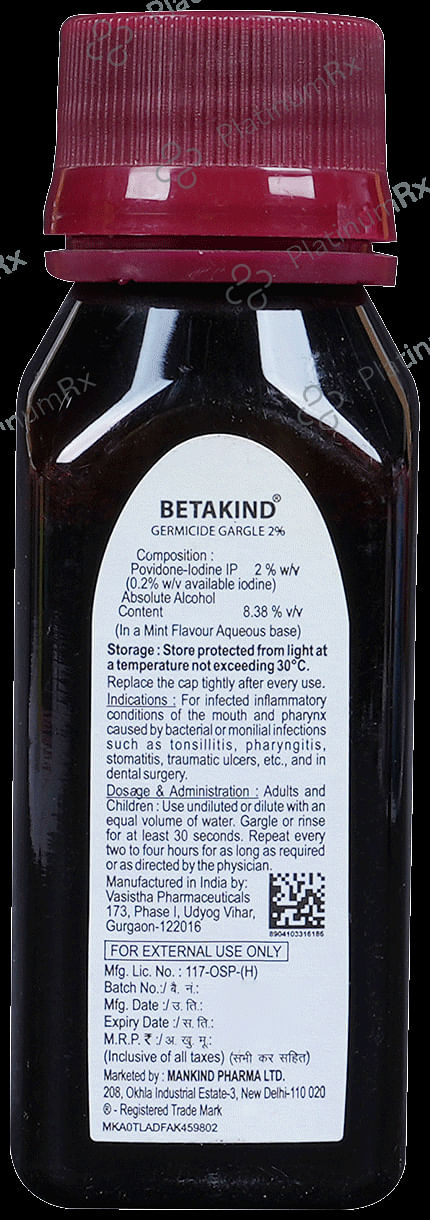 Betakind 2% Gargle Mint 50ml