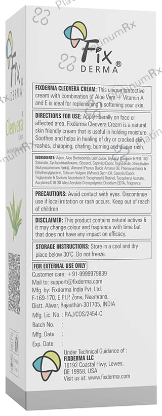 Fixderma Cleovera Cream 60gm
