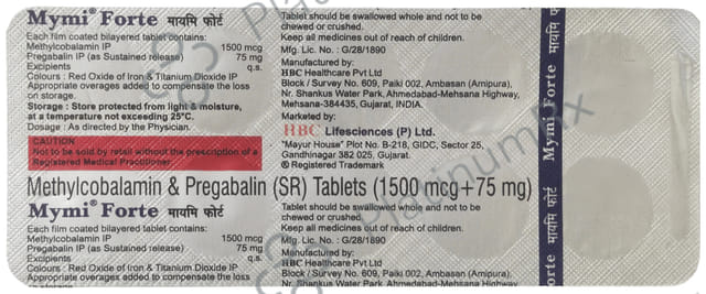 Mymi Forte 1500mcg/75mg Tablet SR