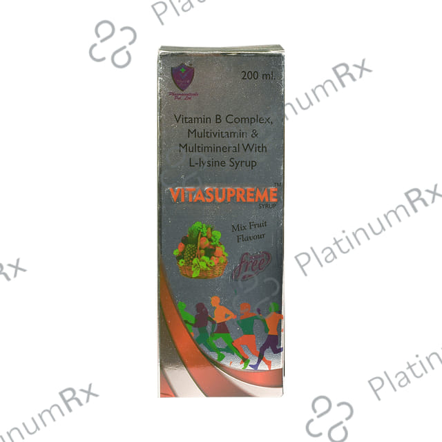 Vitasupreme Syrup Mix Fruit Flavour Sugar Free