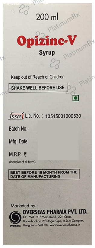 Opizinc V Syrup 200ml