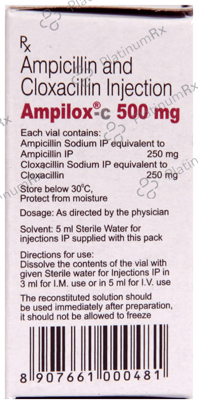 Ampilox C 500/500mg Injection 1s