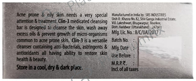 Clin 3 Anti-Acne Cleansing Bar