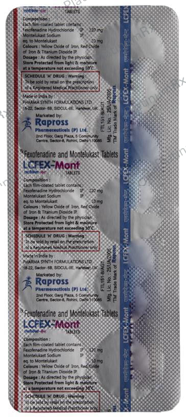 LCFEX Mont 120/10mg Tablet 10s