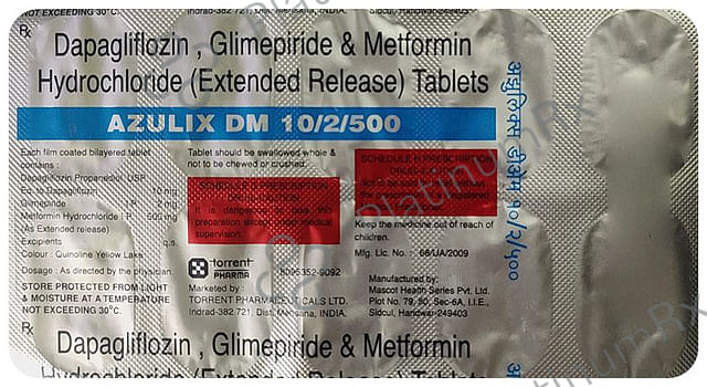 Azulix DM 10/2/500mg Tablet 10s