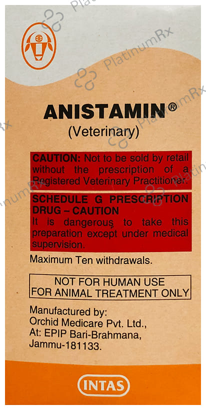 Anistamin 10mg Pet Injection 100 ml
