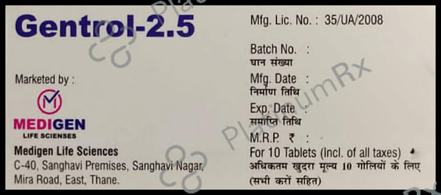 Gentrol 2.5 Tablet ER