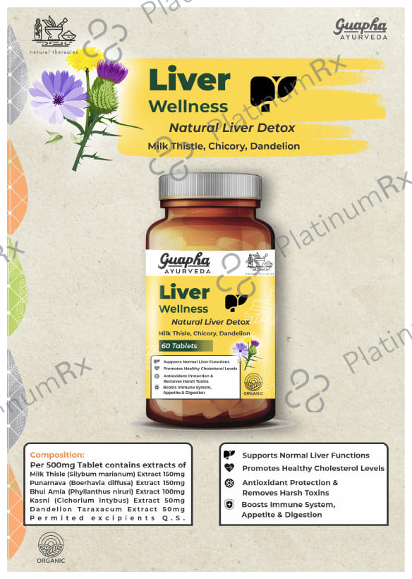 Guapha Ayurveda Liver Wellness Tablet