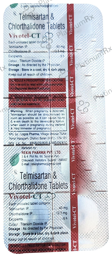 Vivotel CT 12.5/40mg Tablet 10s