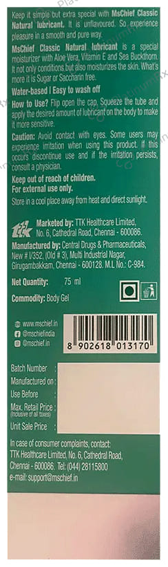 MsChief Natural Lubricant Classic