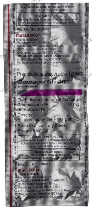 Omnacortil 40mg Tablet DT 10s