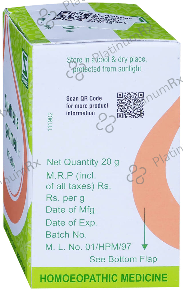 Dr Willmar Schwabe India Guatteria Gaumeri MT Tablet 1X