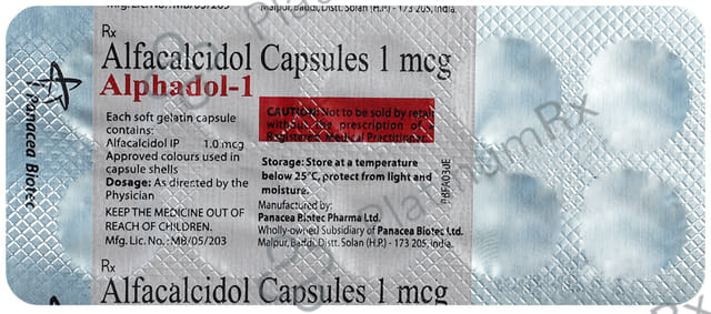 Alphadol 1mcg Soft Gelatin Capsule 10s