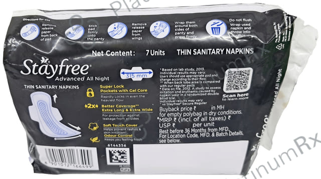 Stayfree Advanced All Night Ultra Soft with Wings Pads XXL 7s