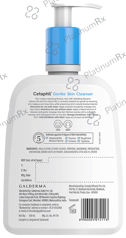 Cetaphil Gentle Skin Cleanser Gel 500ml