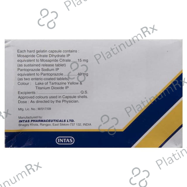 Moza Plus 15/40mg Capsule SR 10s